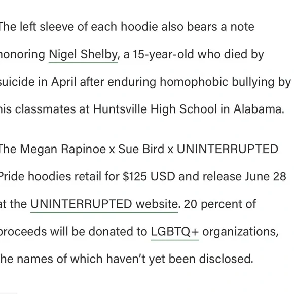 Nike Uninterrupted LeBron James x Megan Rapinoe & Sue Byrd Hoodie - Picture 8 of 8